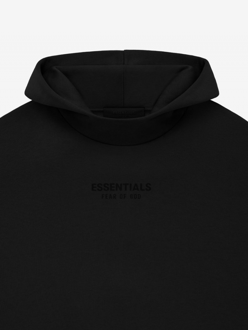 Fear Of God Essentials Hoodie Jet Black | FOG-SN593564