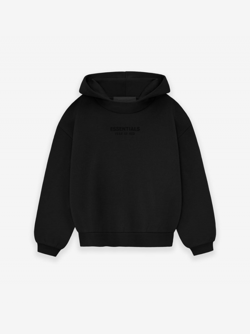 Fear Of God Essentials Hoodie Jet Black | FOG-SN593814