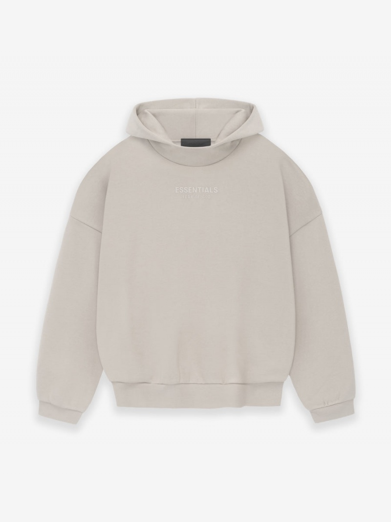 Fear Of God Essentials Hoodie Silver Cloud | FOG-SN593567