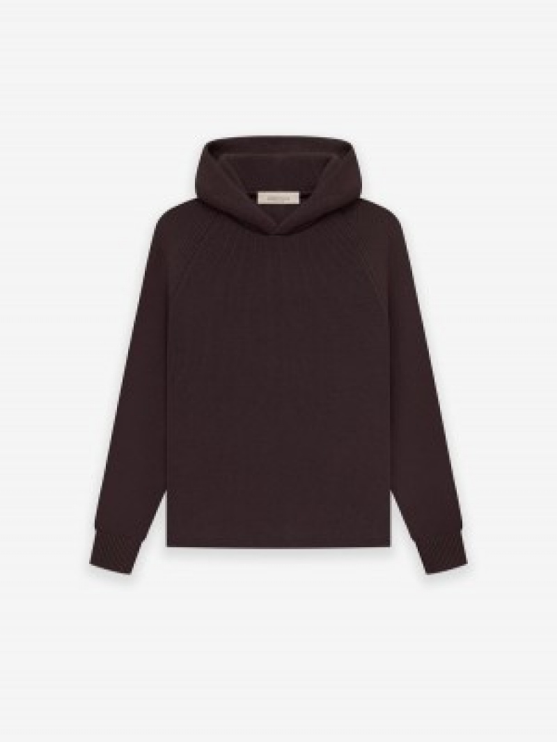 Fear Of God Essentials Knit Hoodie Plum | FOG-SN593755