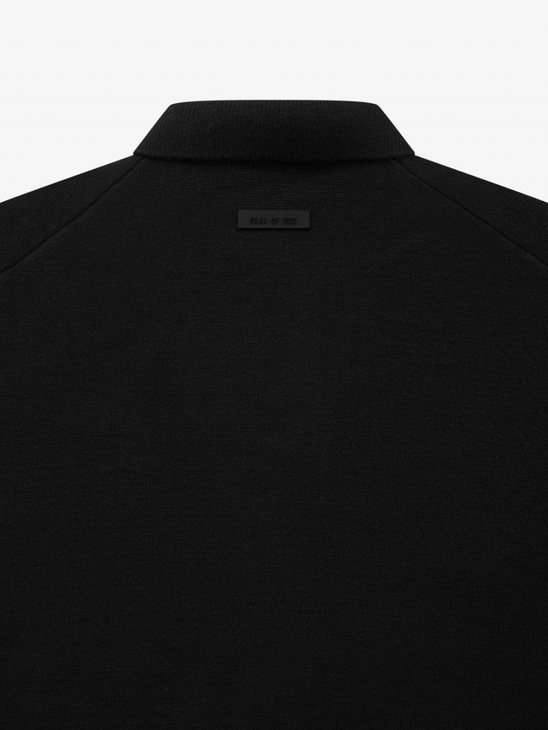 Fear Of God Essentials Knit Polo Black | FOG-SN593527