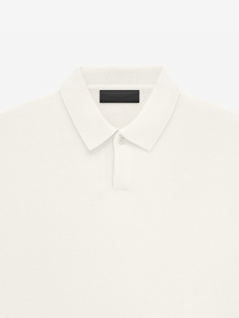 Fear Of God Essentials Knit Polo Cloud Dancer | FOG-SN593568