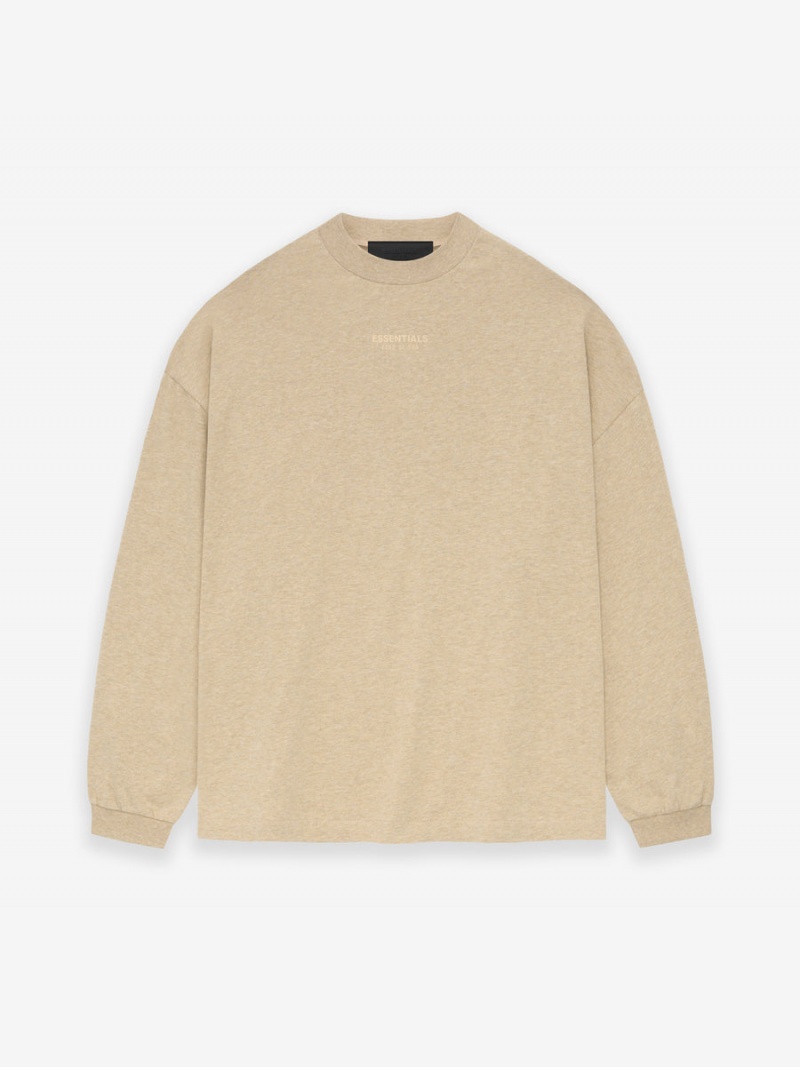 Fear Of God Essentials Ls Tee Gold Heather | FOG-SN593543