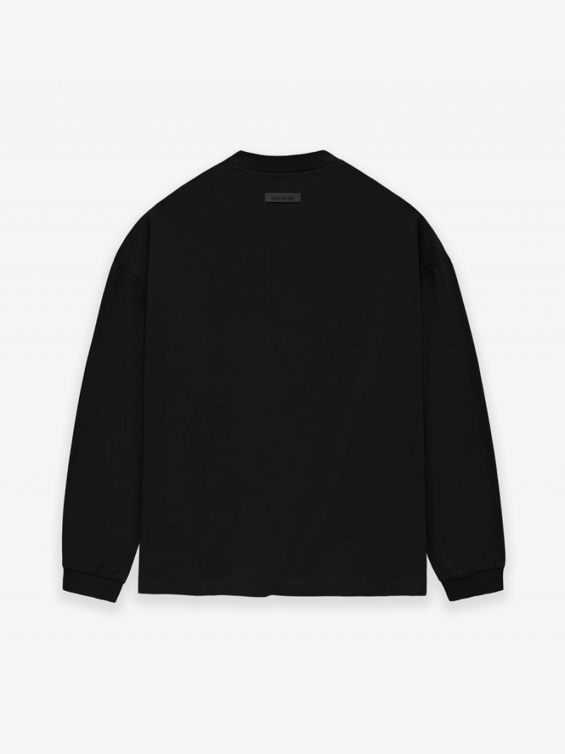 Fear Of God Essentials Ls Tee Jet Black | FOG-SN593545