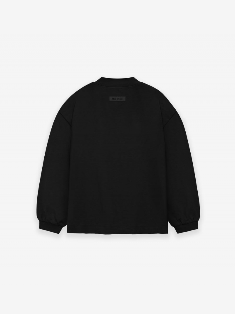 Fear Of God Essentials Ls Tee Jet Black | FOG-SN593790