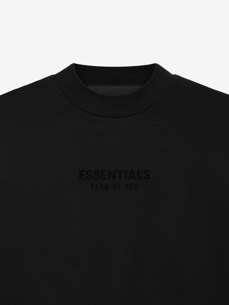 Fear Of God Essentials Ls Tee Jet Black | FOG-SN593790