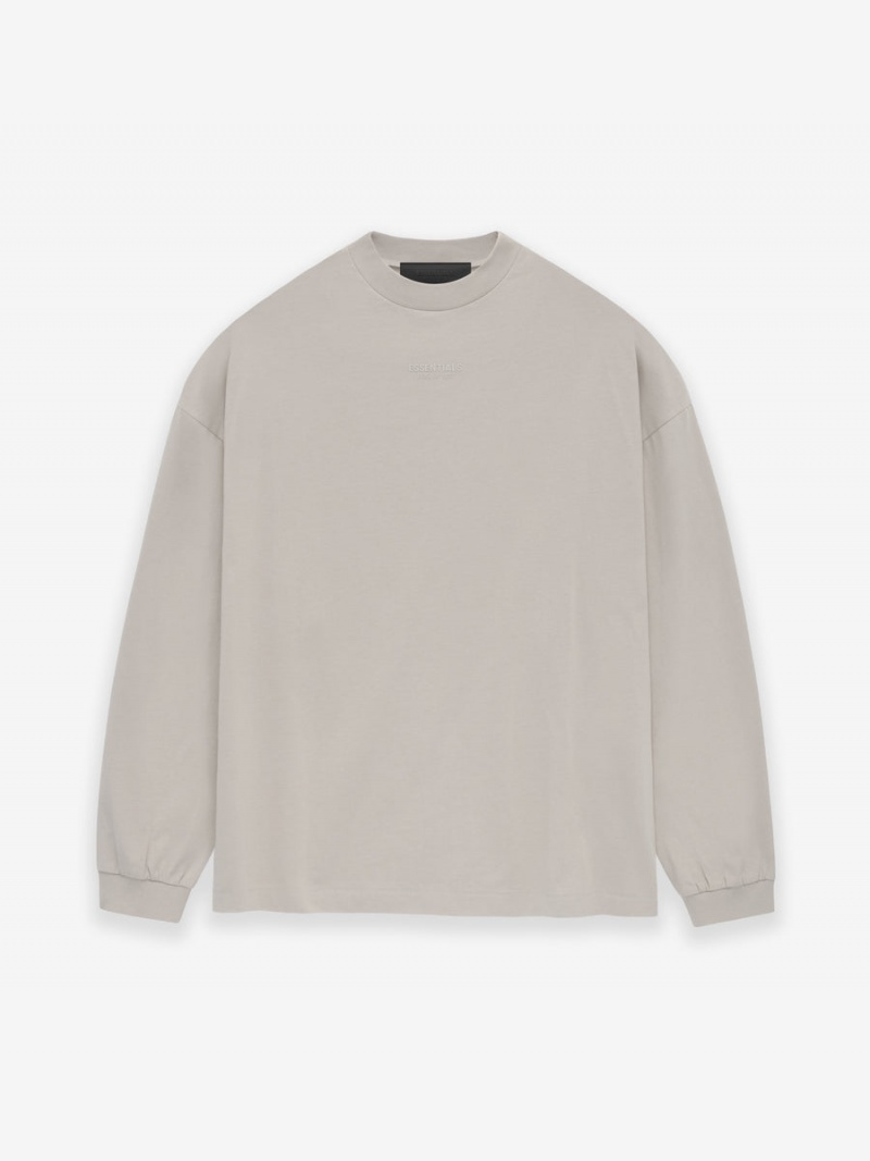 Fear Of God Essentials Ls Tee Silver Cloud | FOG-SN593546