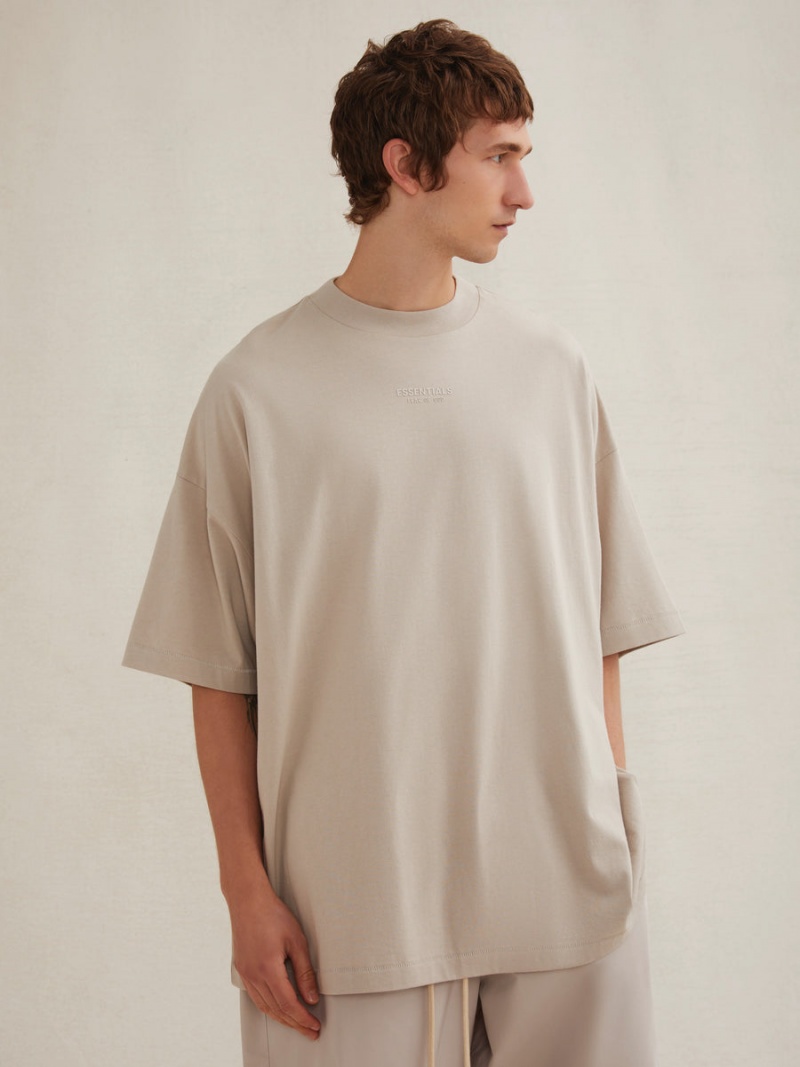 Fear Of God Essentials Tee Silver Cloud | FOG-SN593566