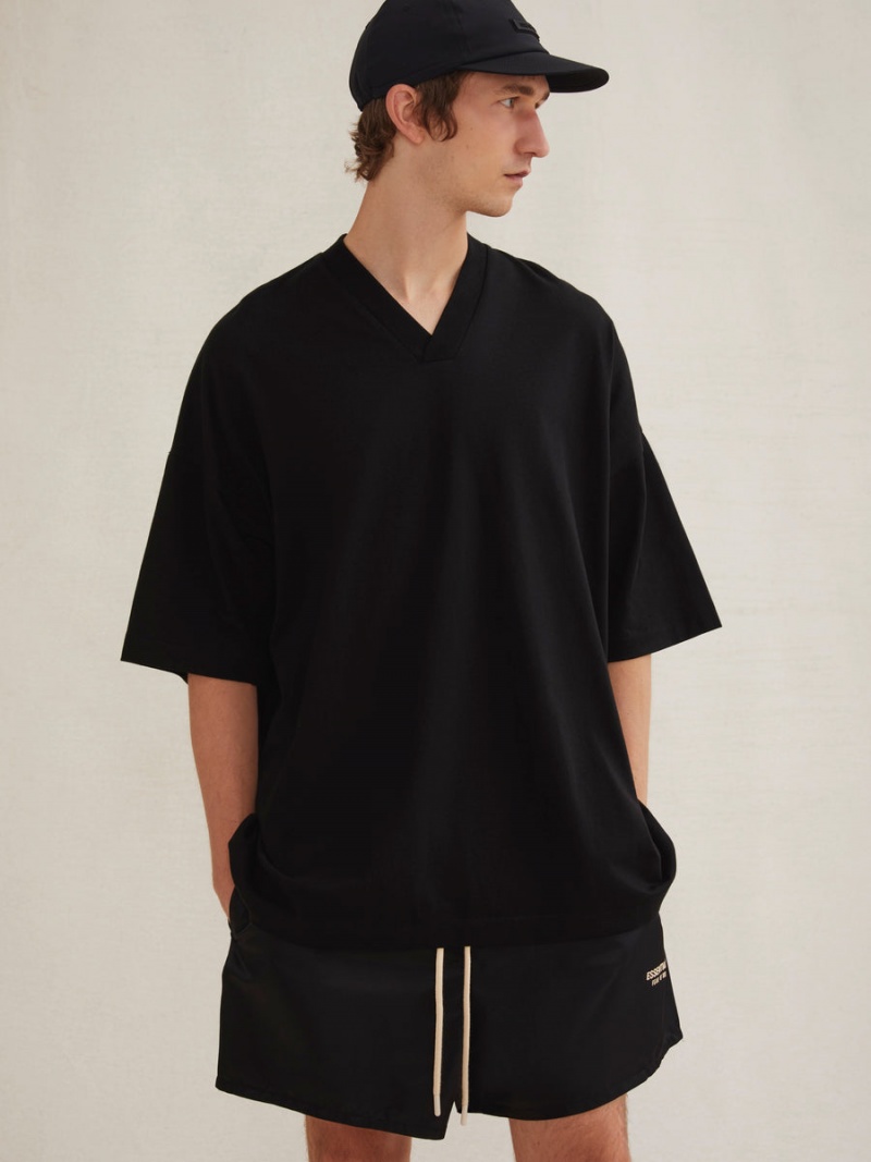 Fear Of God Essentials V-neck Jet Black | FOG-SN593540