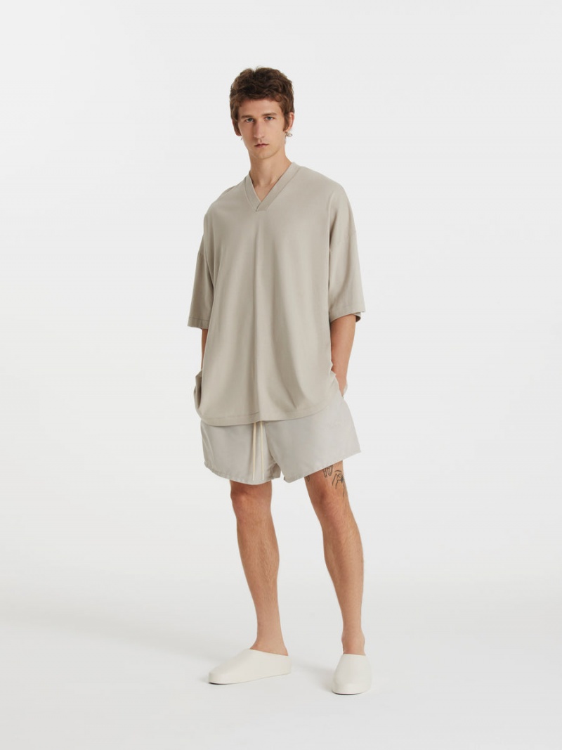 Fear Of God Essentials V-neck Silver Cloud | FOG-SN593541