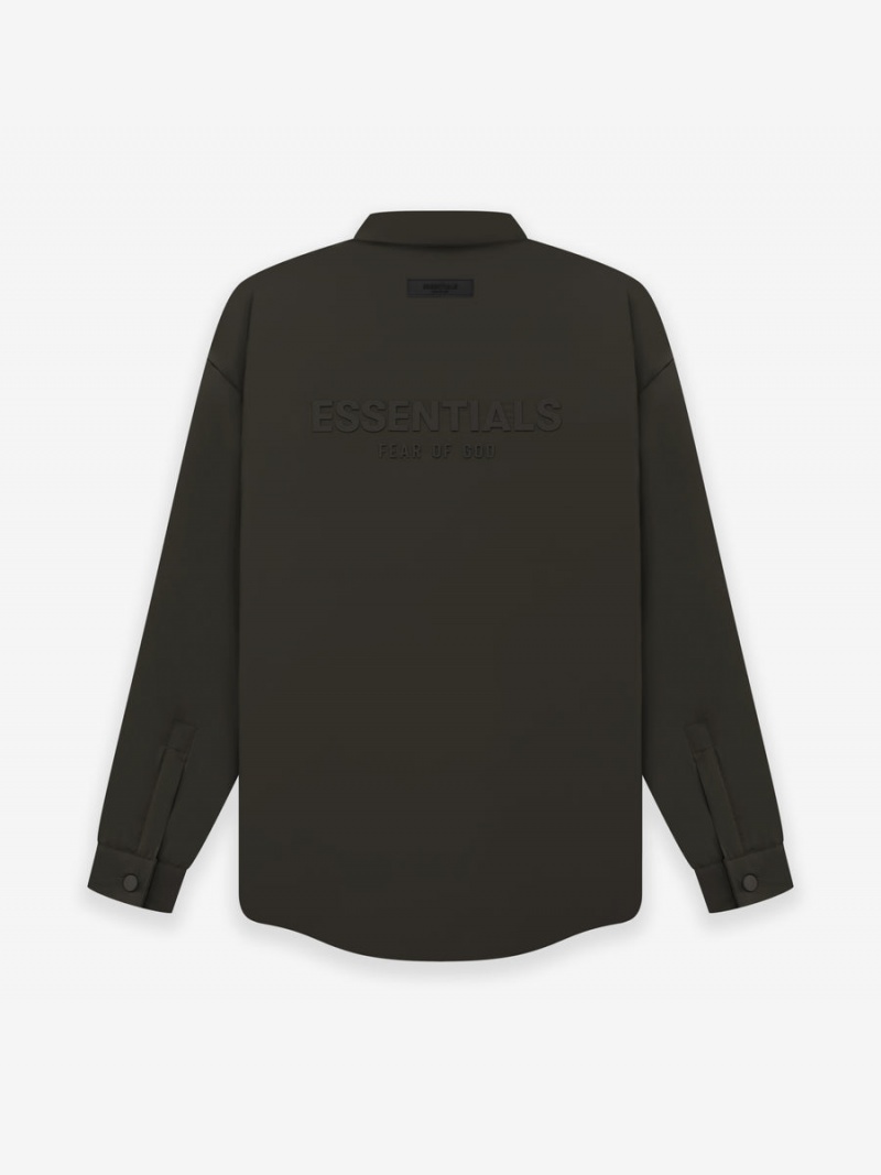 Fear Of God Filled Nylon Shirt Jacket Off-Black | FOG-SN593604