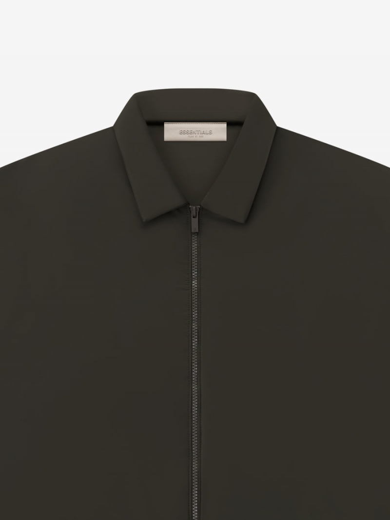 Fear Of God Filled Nylon Shirt Jacket Off-Black | FOG-SN593604