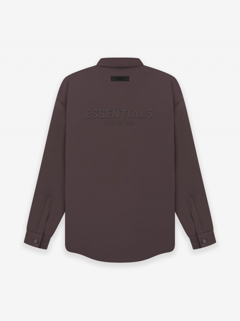 Fear Of God Filled Nylon Shirt Jacket Plum | FOG-SN593607