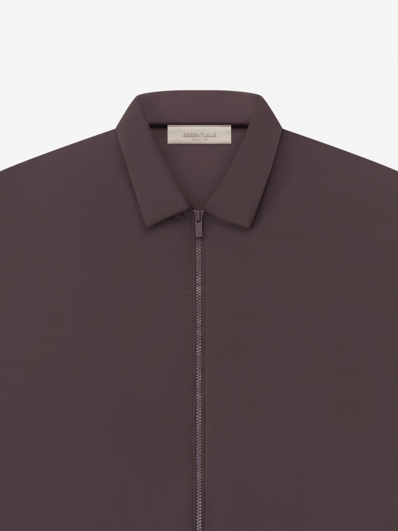 Fear Of God Filled Nylon Shirt Jacket Plum | FOG-SN593607