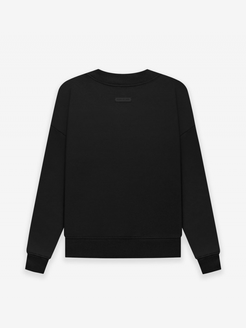 Fear Of God Fleece Crewneck Black | FOG-SN593339