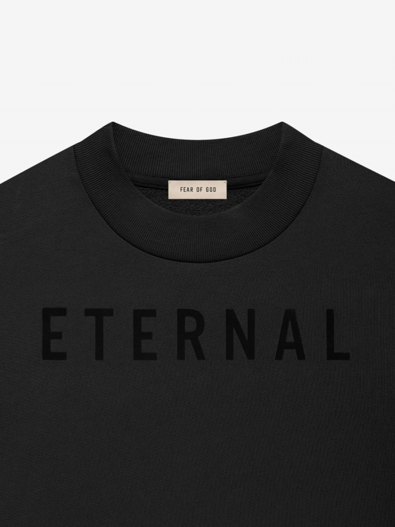 Fear Of God Fleece Crewneck Black | FOG-SN593339