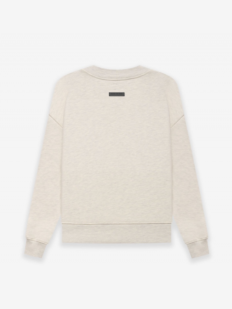 Fear Of God Fleece Crewneck Warm Heather Oatmeal | FOG-SN593346