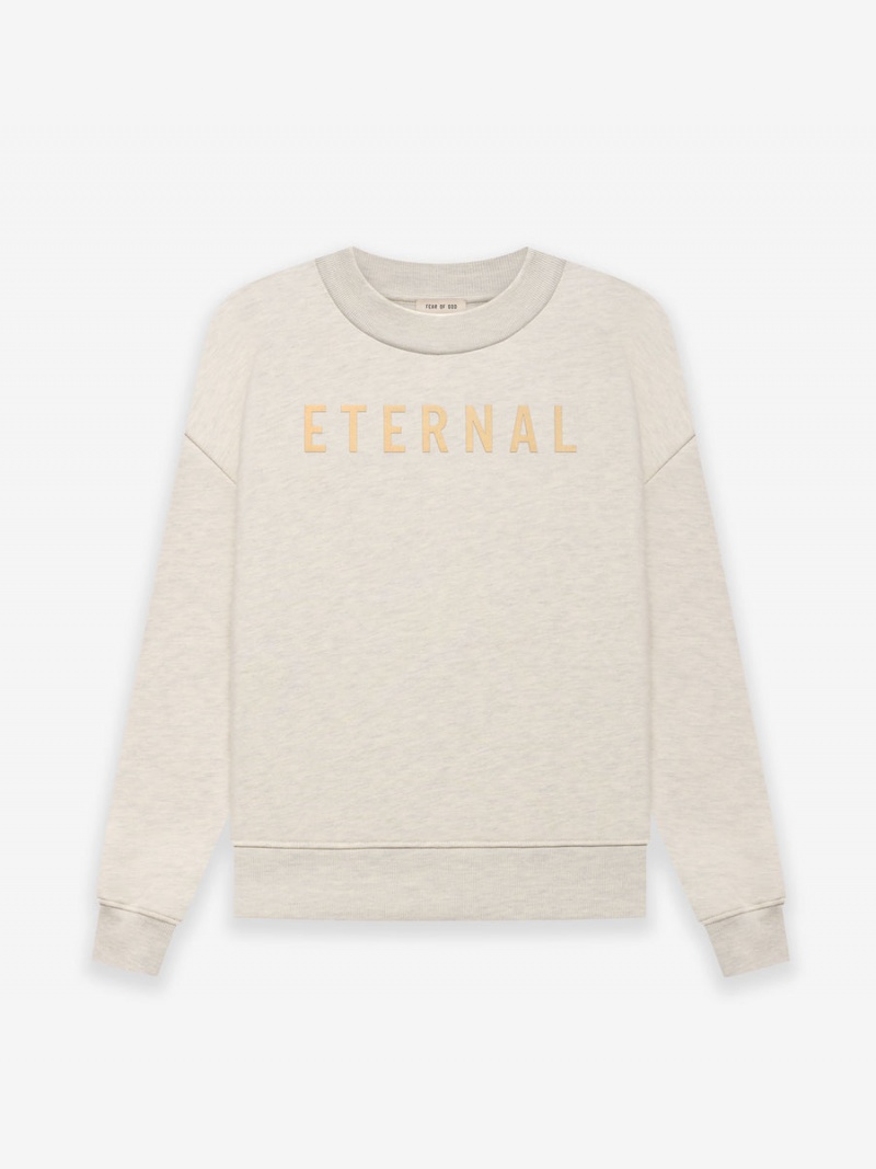 Fear Of God Fleece Crewneck Warm Heather Oatmeal | FOG-SN593346