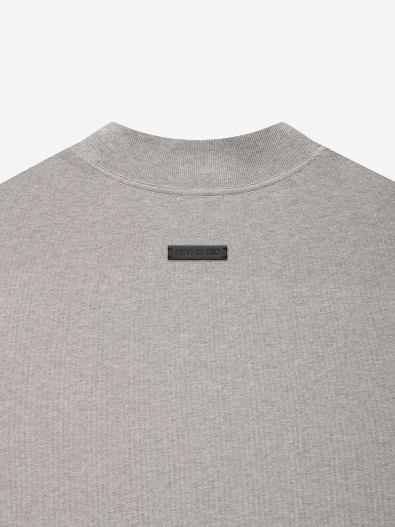 Fear Of God Fleece Crewneck Warm Heather Grey | FOG-SN593352