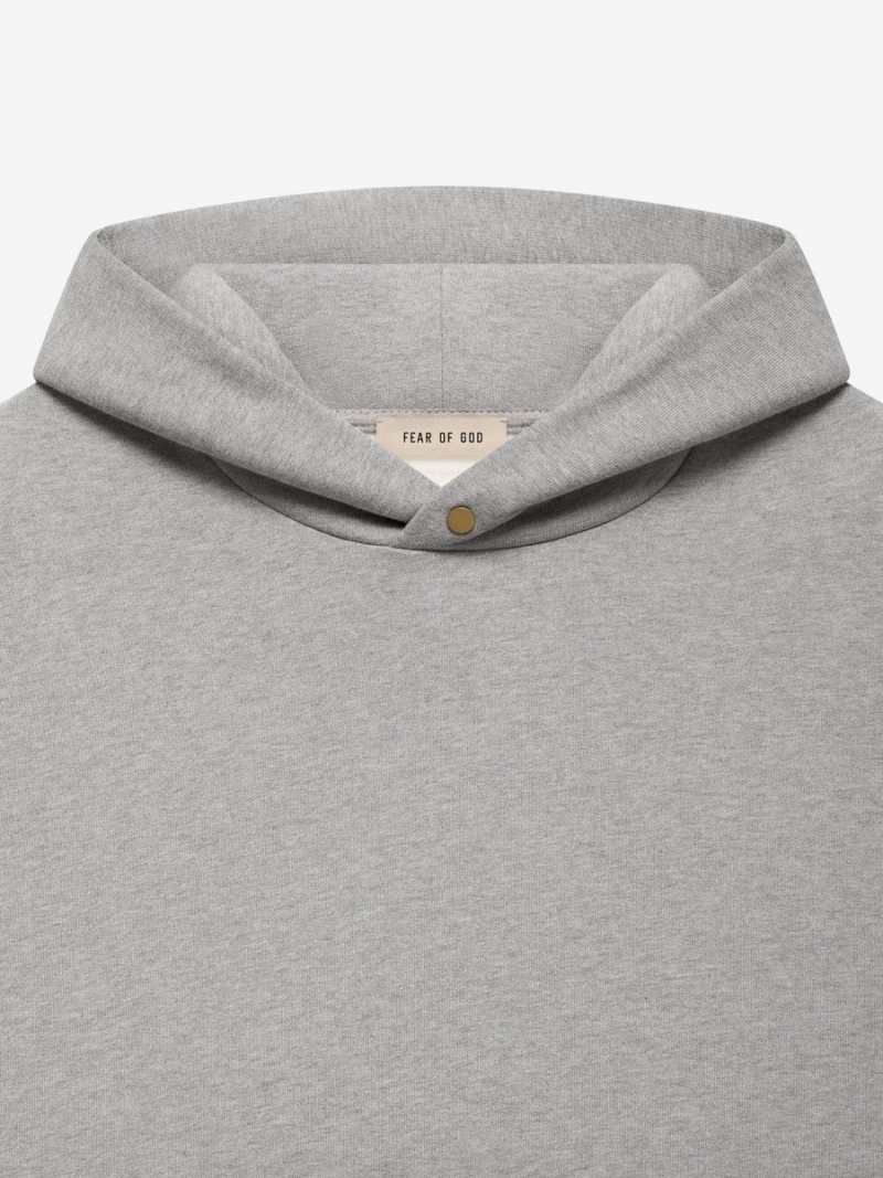 Fear Of God Fleece Hoodie Warm Heather Grey | FOG-SN593316