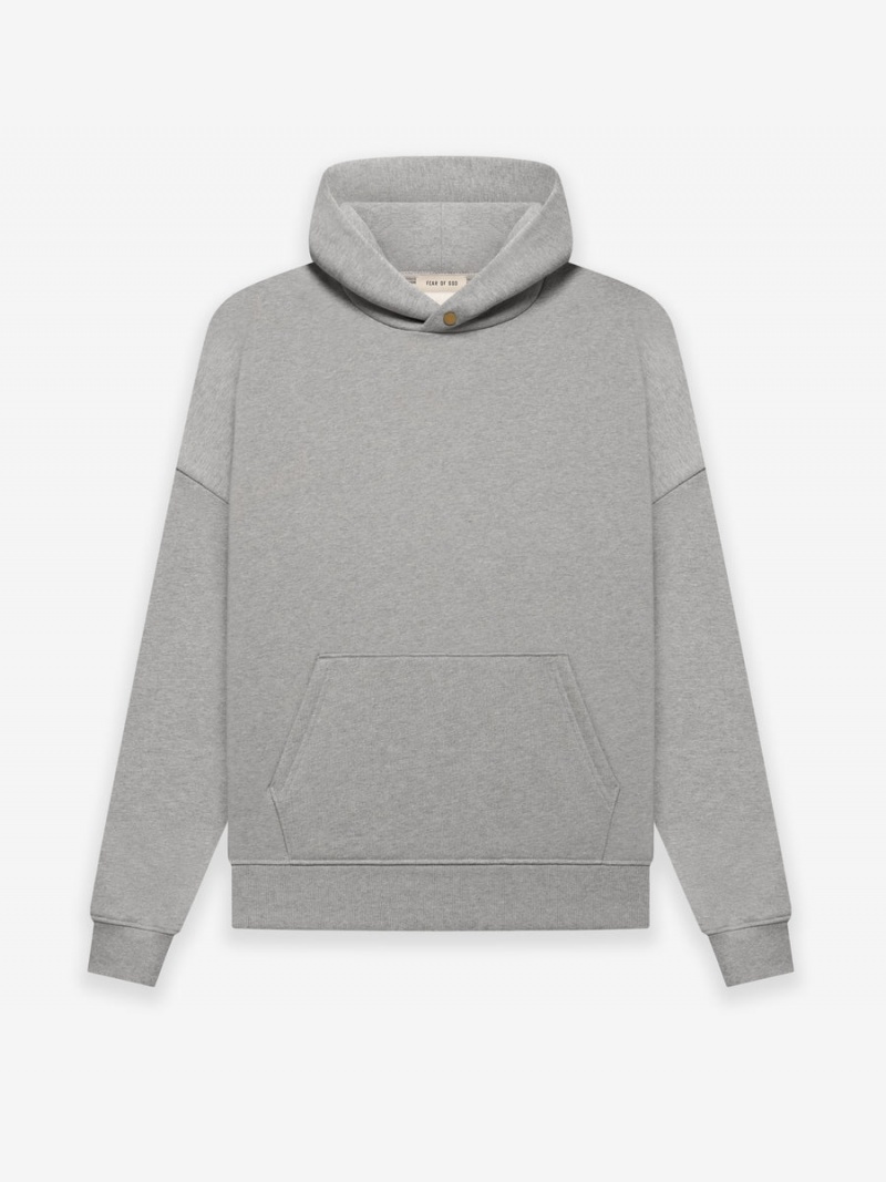 Fear Of God Fleece Hoodie Warm Heather Grey | FOG-SN593316