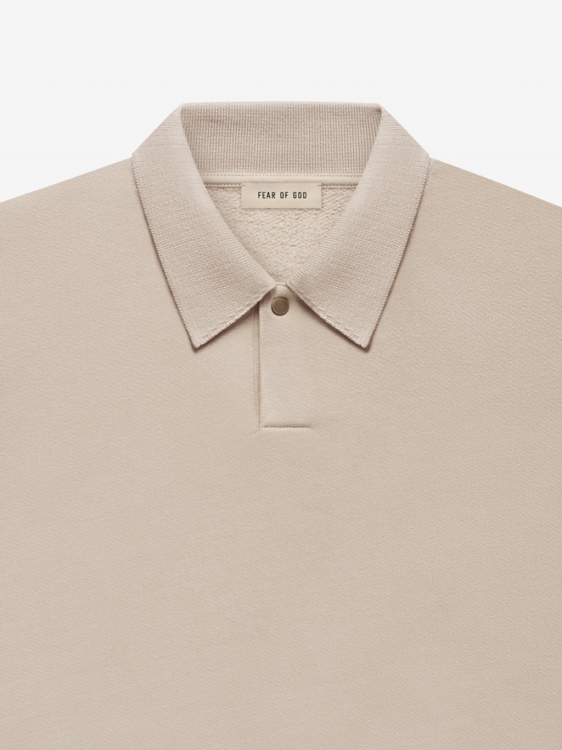 Fear Of God Fleece Polo Dusty Beige | FOG-SN593344