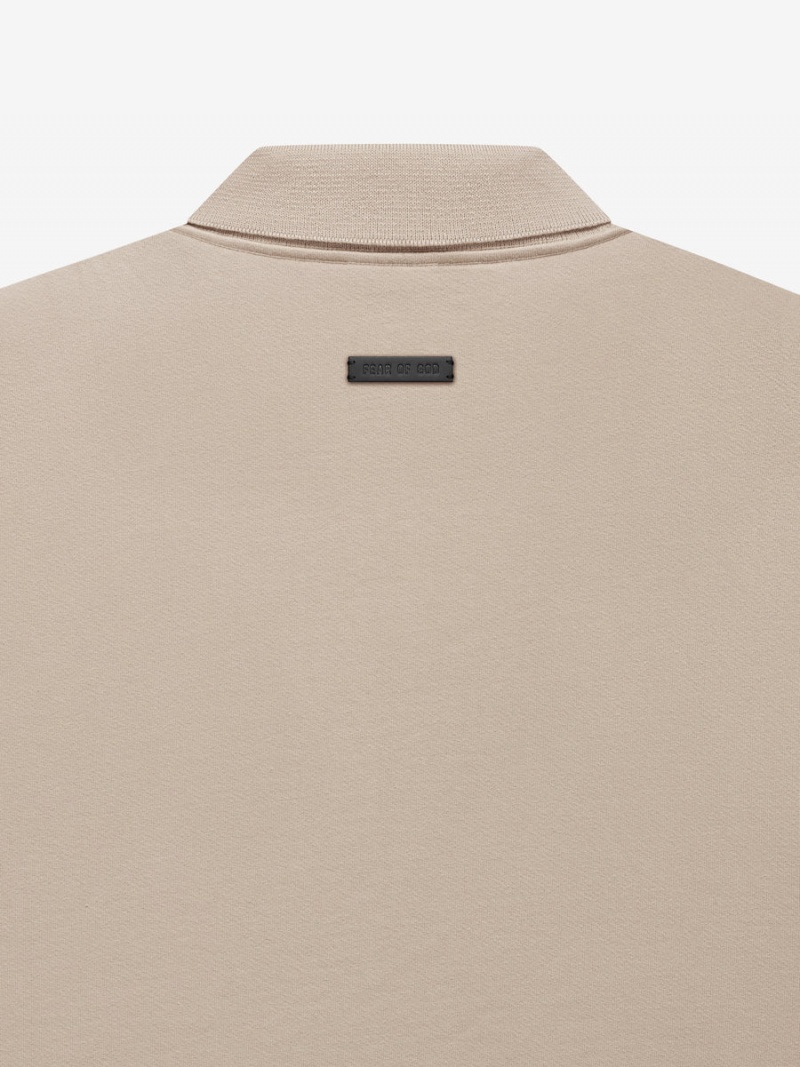 Fear Of God Fleece Polo Dusty Beige | FOG-SN593344