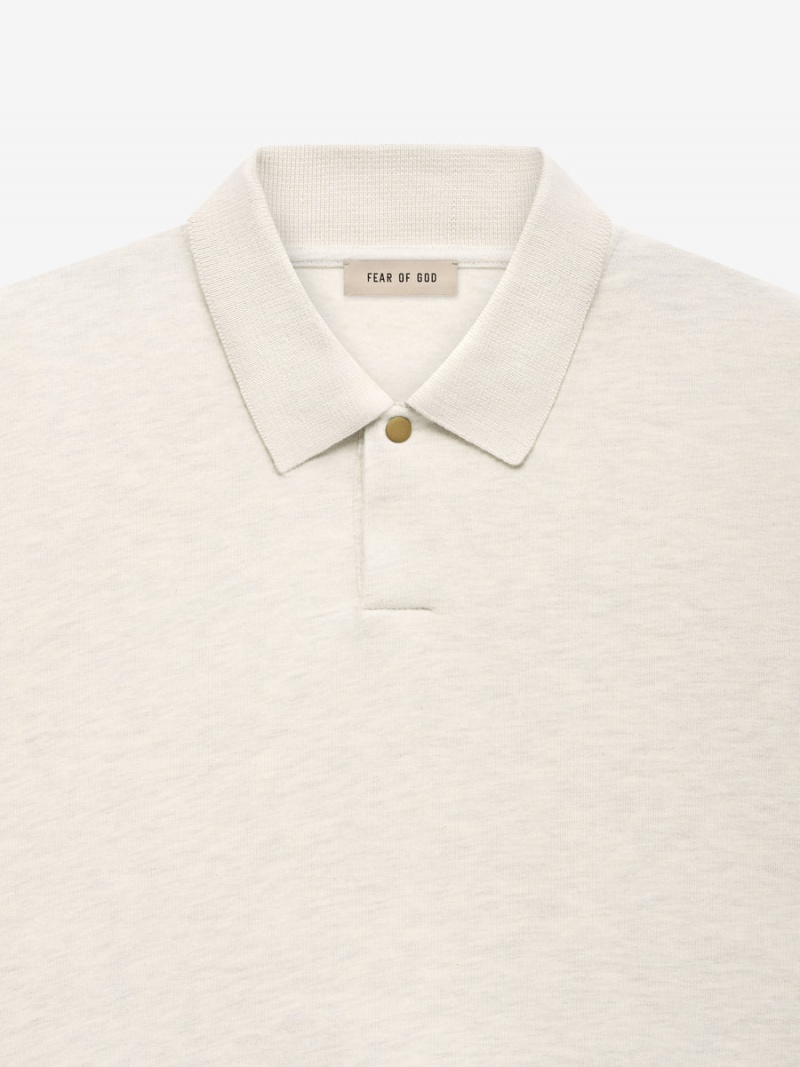 Fear Of God Fleece Polo Warm Heather Oatmeal | FOG-SN593345