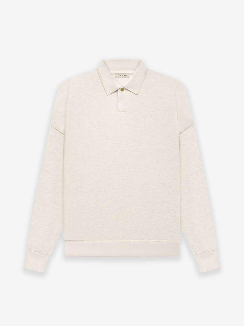 Fear Of God Fleece Polo Warm Heather Oatmeal | FOG-SN593345