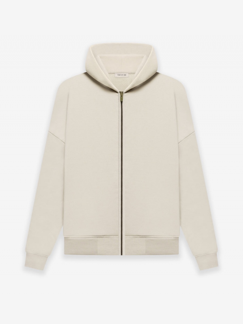 Fear Of God Fleece Zip Hoodie Cement | FOG-SN593337