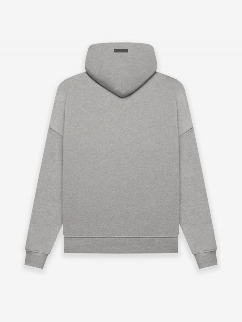 Fear Of God Fleece Zip Hoodie Warm Heather Grey | FOG-SN593288