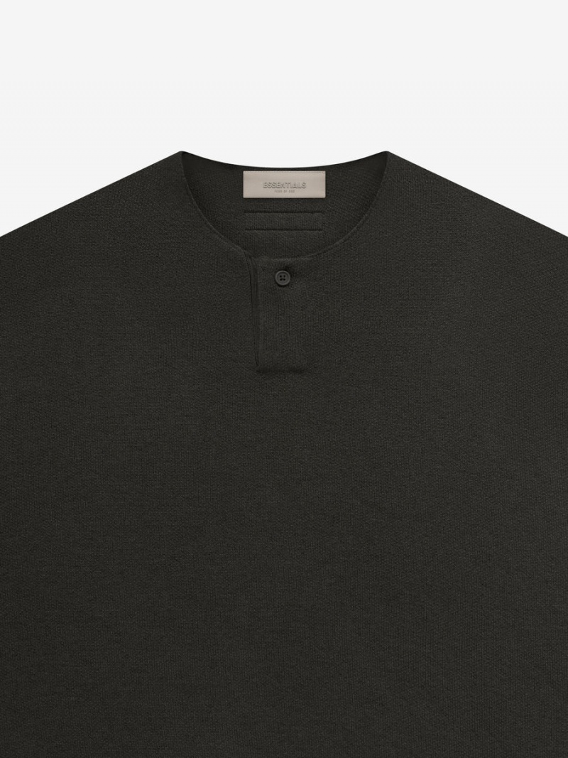 Fear Of God Knit Ls Henley Off-Black | FOG-SN593647