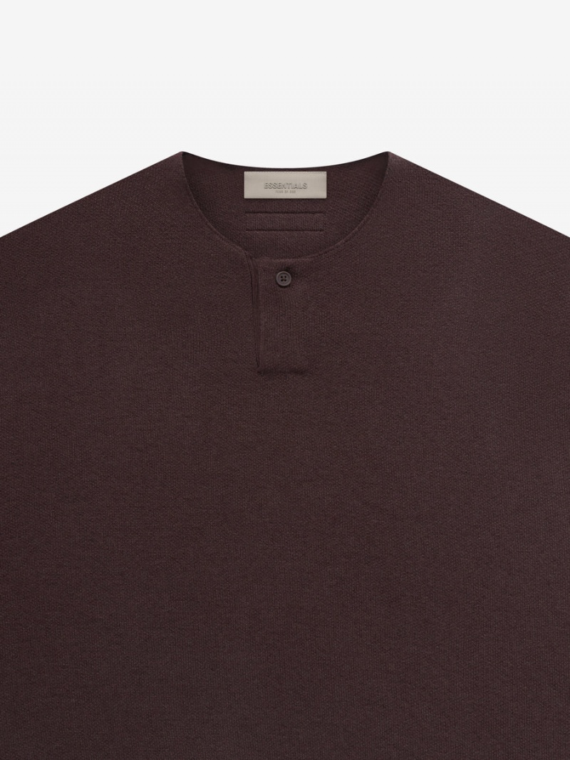 Fear Of God Knit Ls Henley Plum | FOG-SN593650