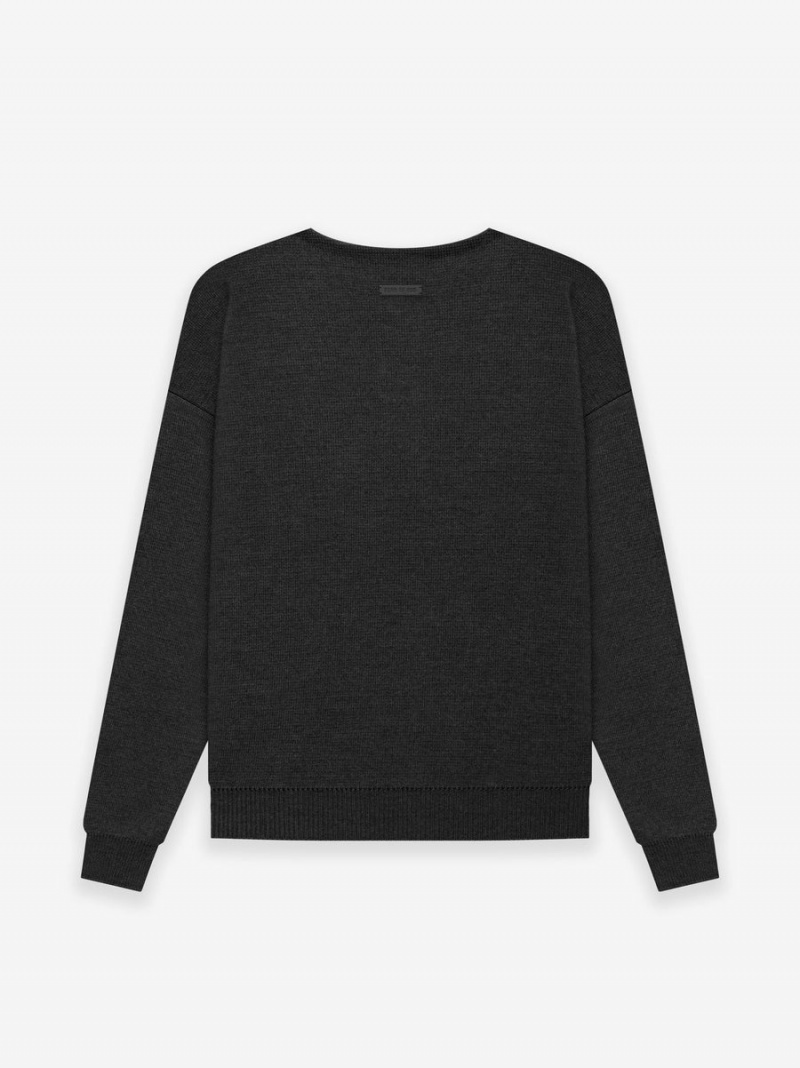 Fear Of God Lightweight Merino Henley Black Heather | FOG-SN593483