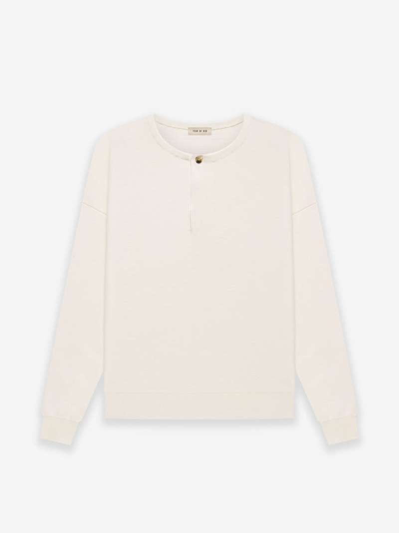 Fear Of God Lightweight Merino Henley Cream | FOG-SN593481