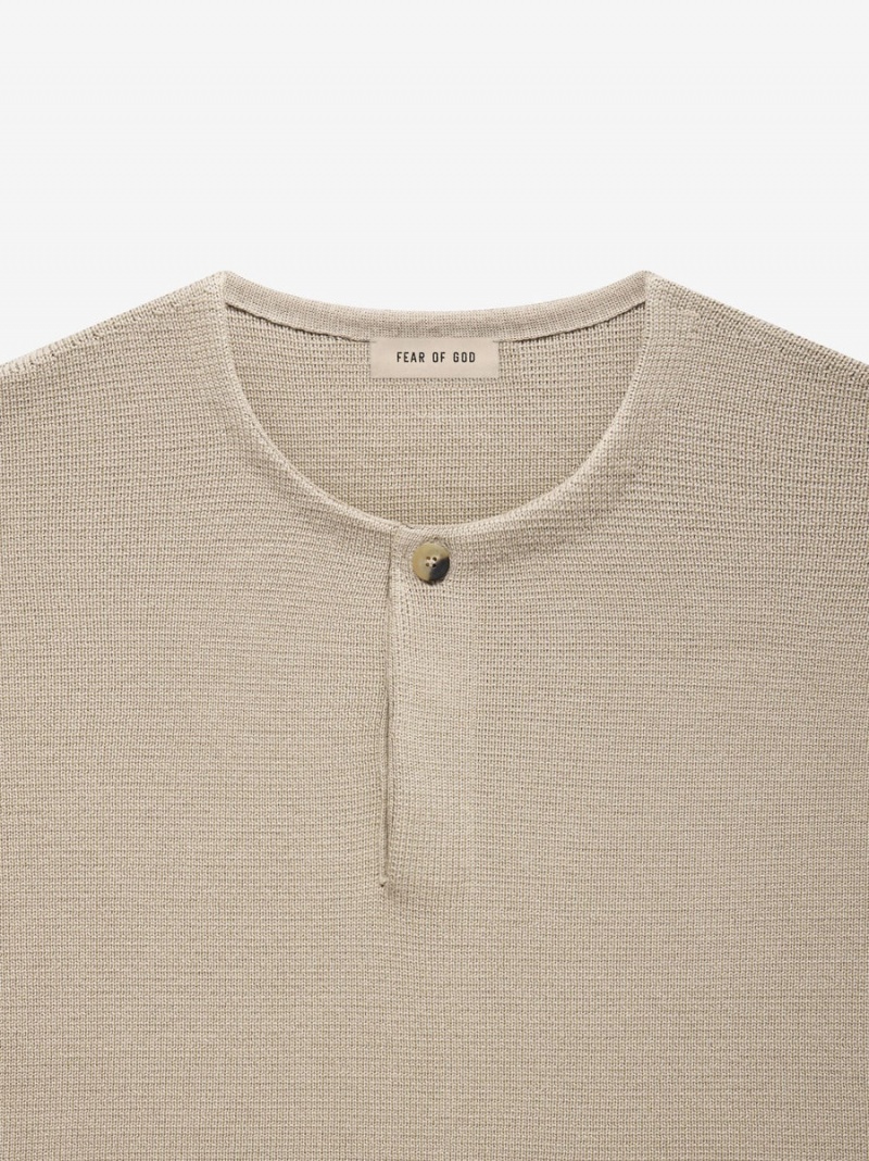 Fear Of God Lightweight Merino Henley Dusty Beige | FOG-SN593473