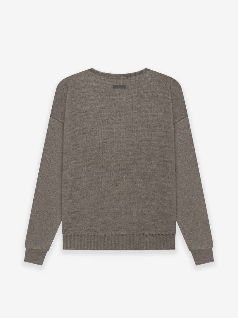 Fear Of God Lightweight Merino Henley Dusty Concrete Heather | FOG-SN593484