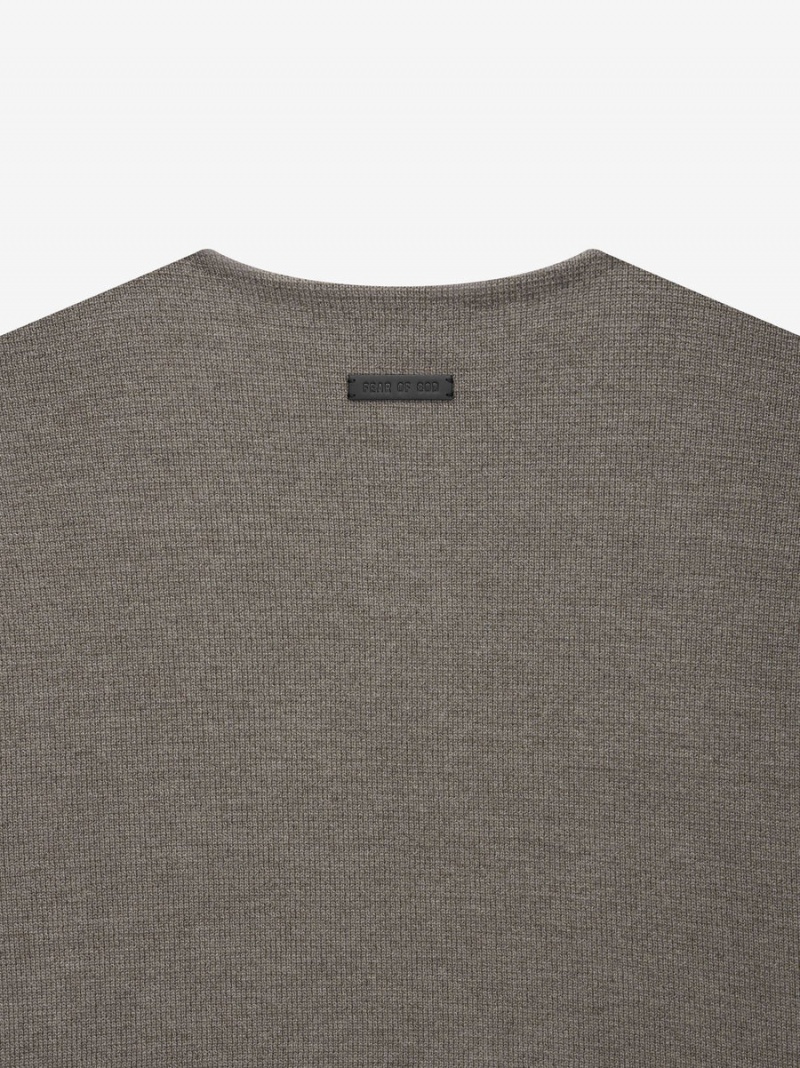 Fear Of God Lightweight Merino Henley Dusty Concrete Heather | FOG-SN593484