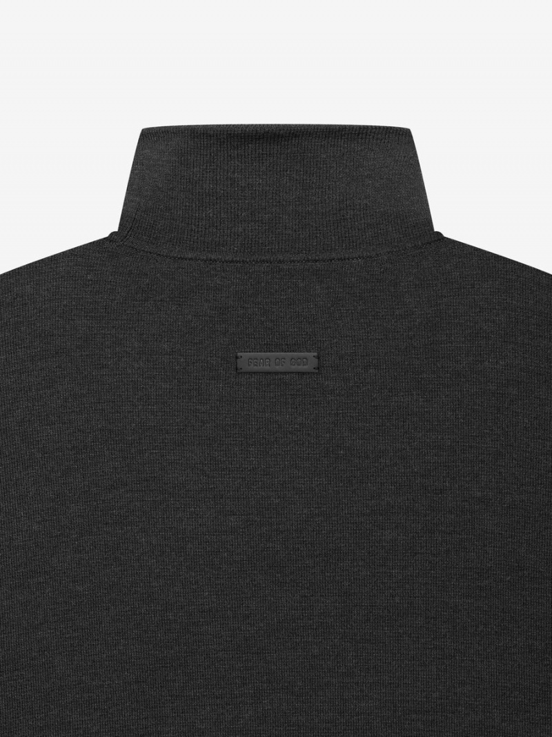 Fear Of God Lightweight Merino Turtleneck Black Heather | FOG-SN593295