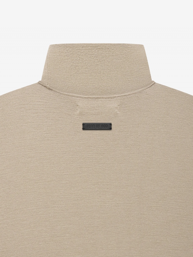 Fear Of God Lightweight Merino Turtleneck Dusty Beige | FOG-SN593491