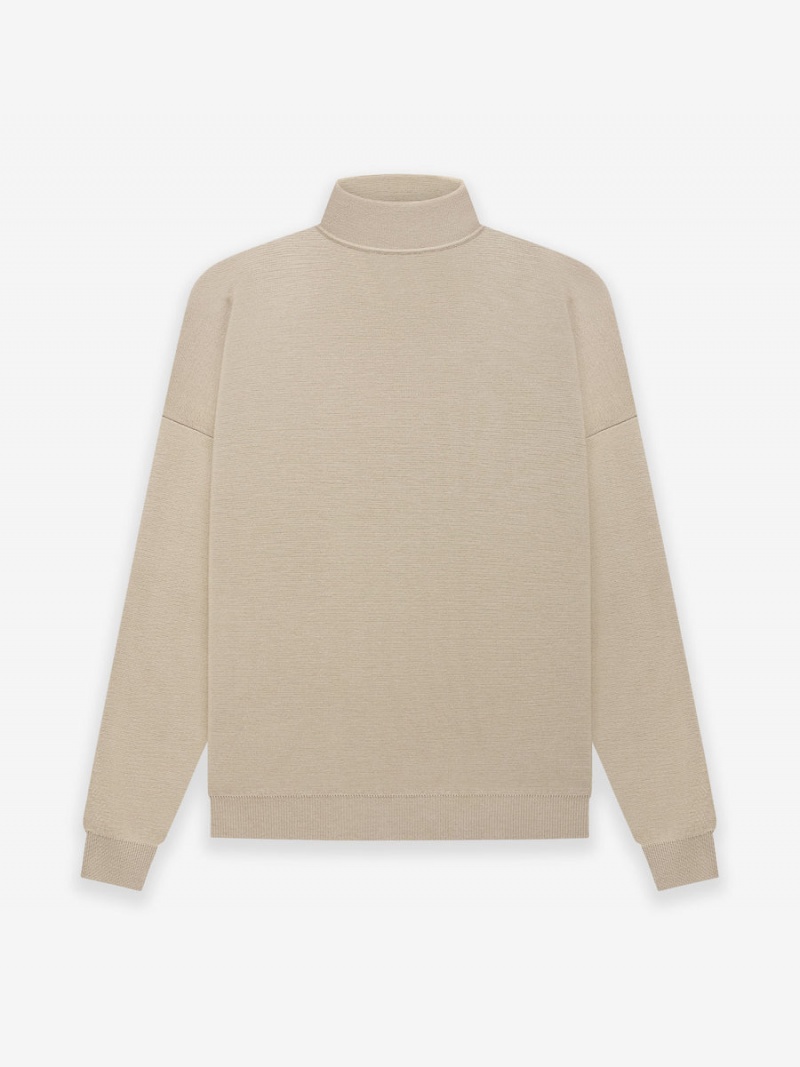 Fear Of God Lightweight Merino Turtleneck Dusty Beige | FOG-SN593491