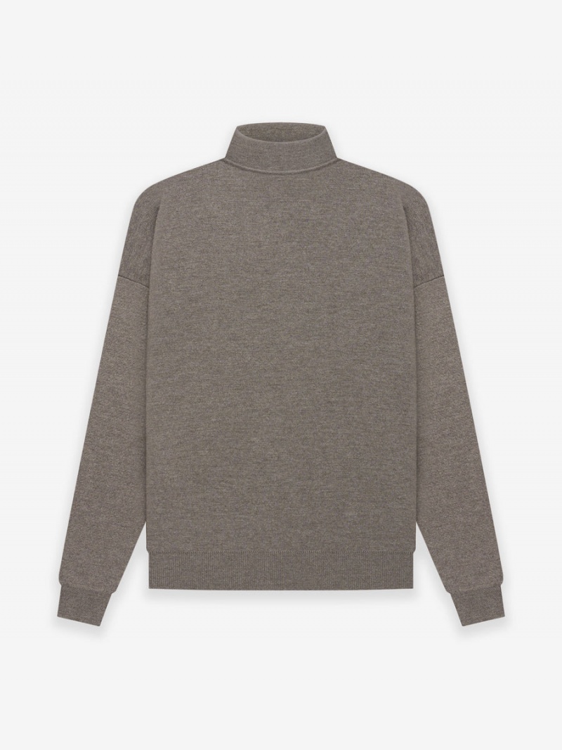 Fear Of God Lightweight Merino Turtleneck Dusty Concrete Heather | FOG-SN593302