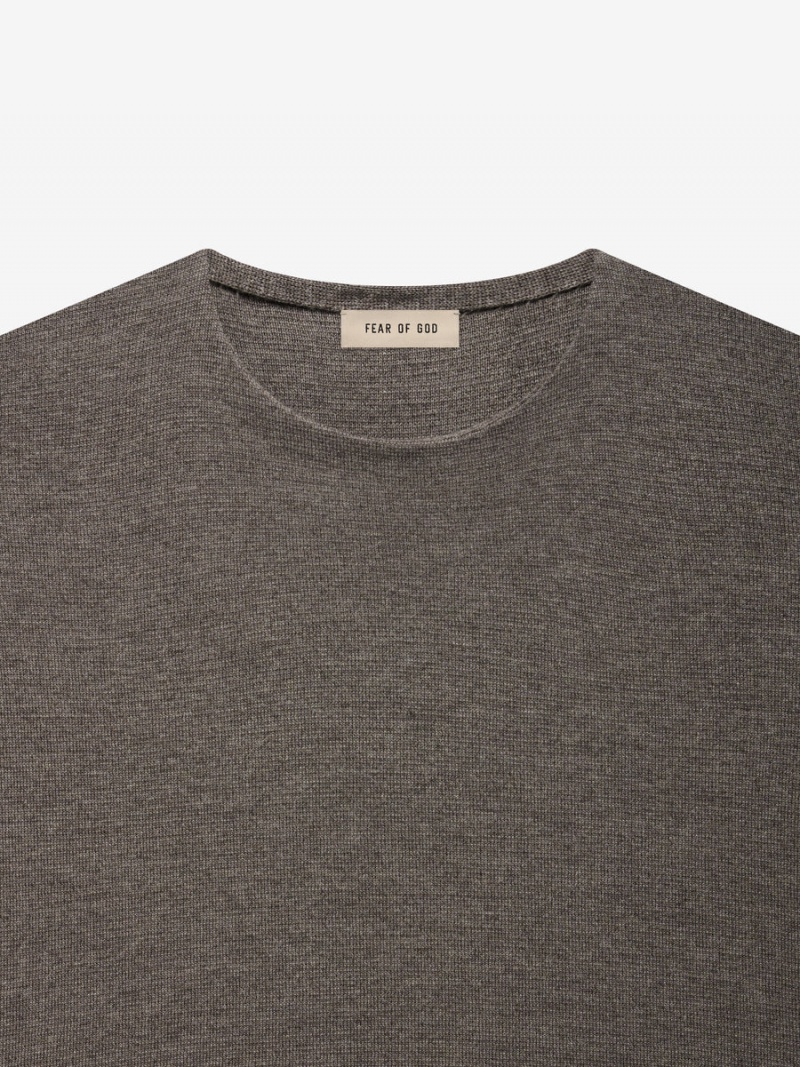 Fear Of God Merino 3/4 Crew Dusty Concrete Heather | FOG-SN593326