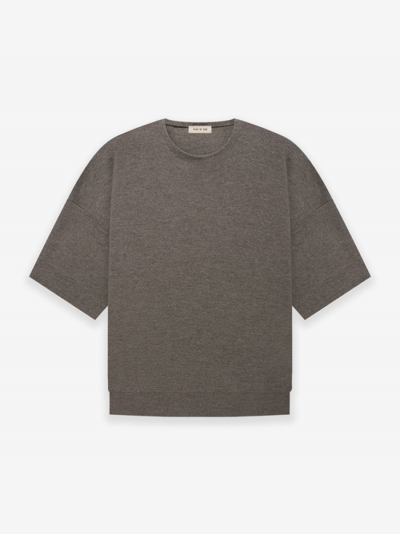 Fear Of God Merino 3/4 Crew Dusty Concrete Heather | FOG-SN593326