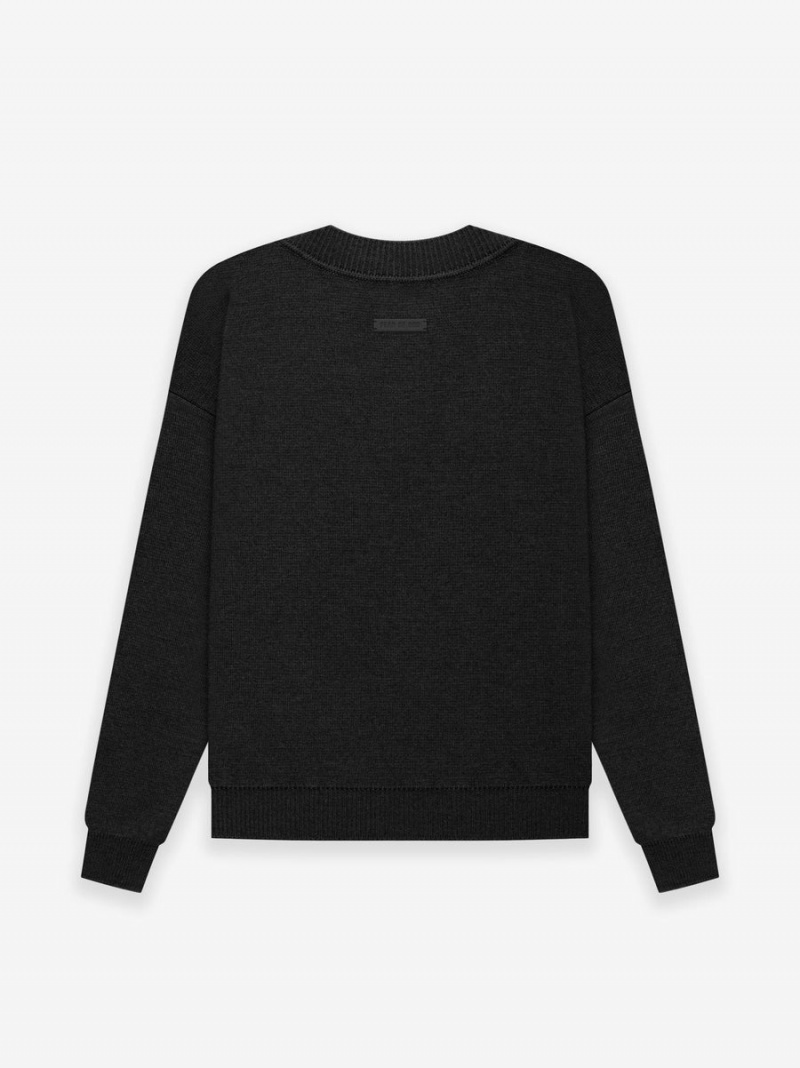 Fear Of God Merino Knit Crewneck Black Heather | FOG-SN593480