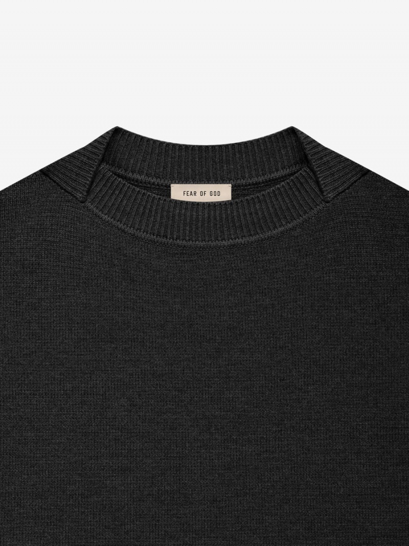 Fear Of God Merino Knit Crewneck Black Heather | FOG-SN593480