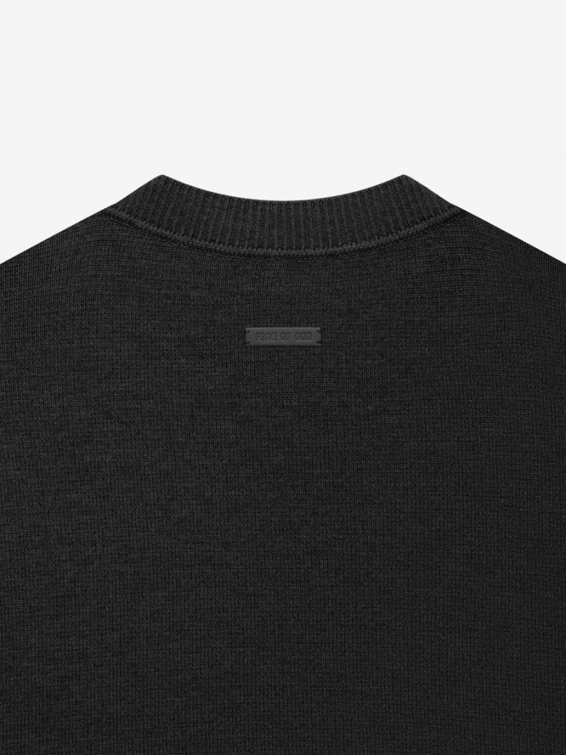 Fear Of God Merino Knit Crewneck Black Heather | FOG-SN593480