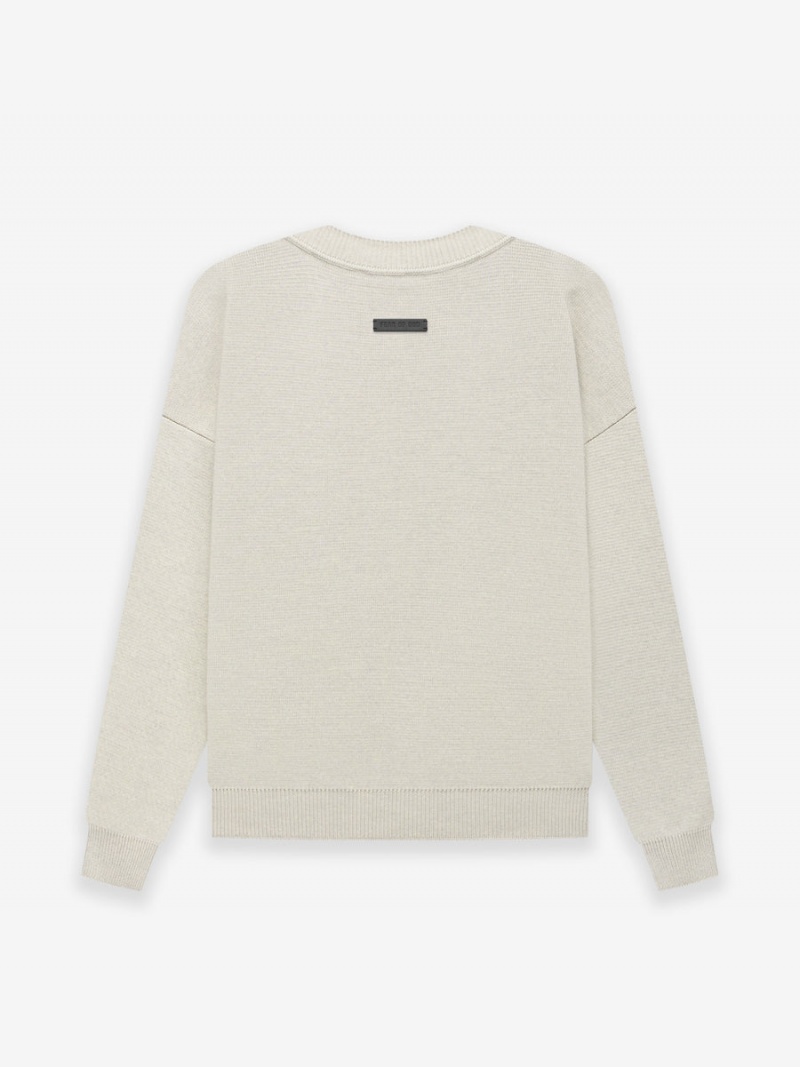 Fear Of God Merino Knit Crewneck Cement Heather | FOG-SN593488