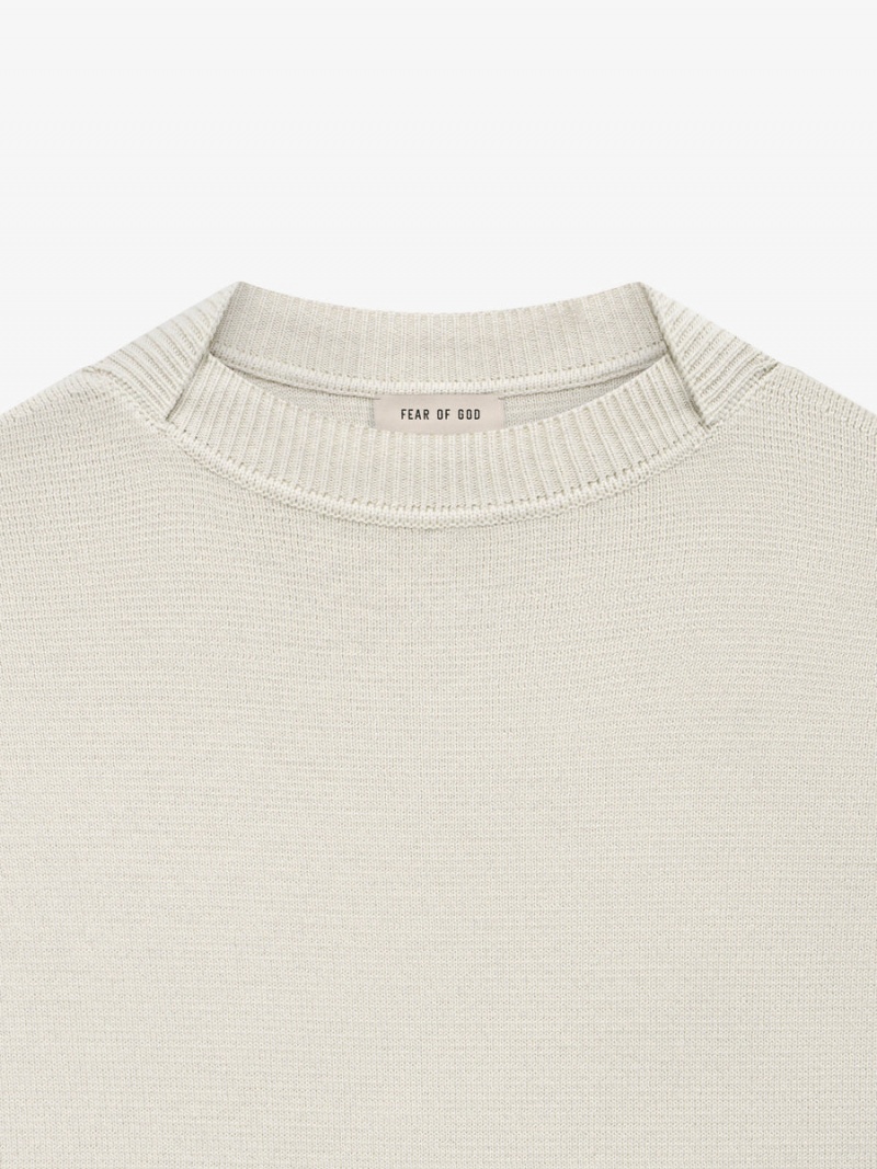 Fear Of God Merino Knit Crewneck Cement Heather | FOG-SN593488