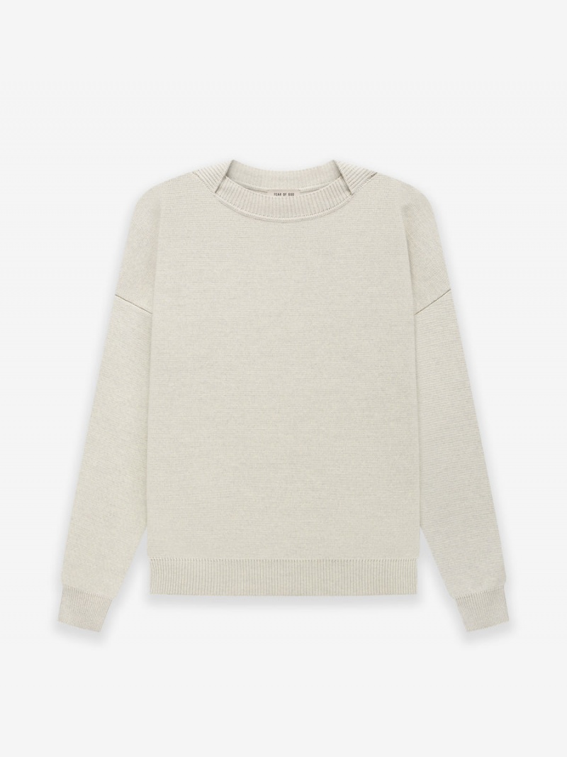 Fear Of God Merino Knit Crewneck Cement Heather | FOG-SN593488